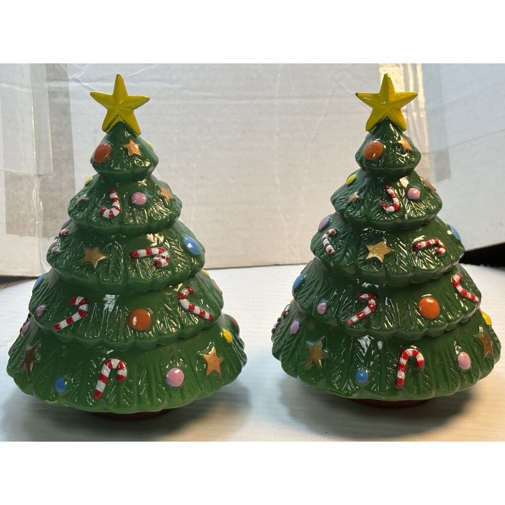 Vintage Plastic Christmas Tree Light Covers 6.5”Set Of 2 J.S.N.Y. Brand